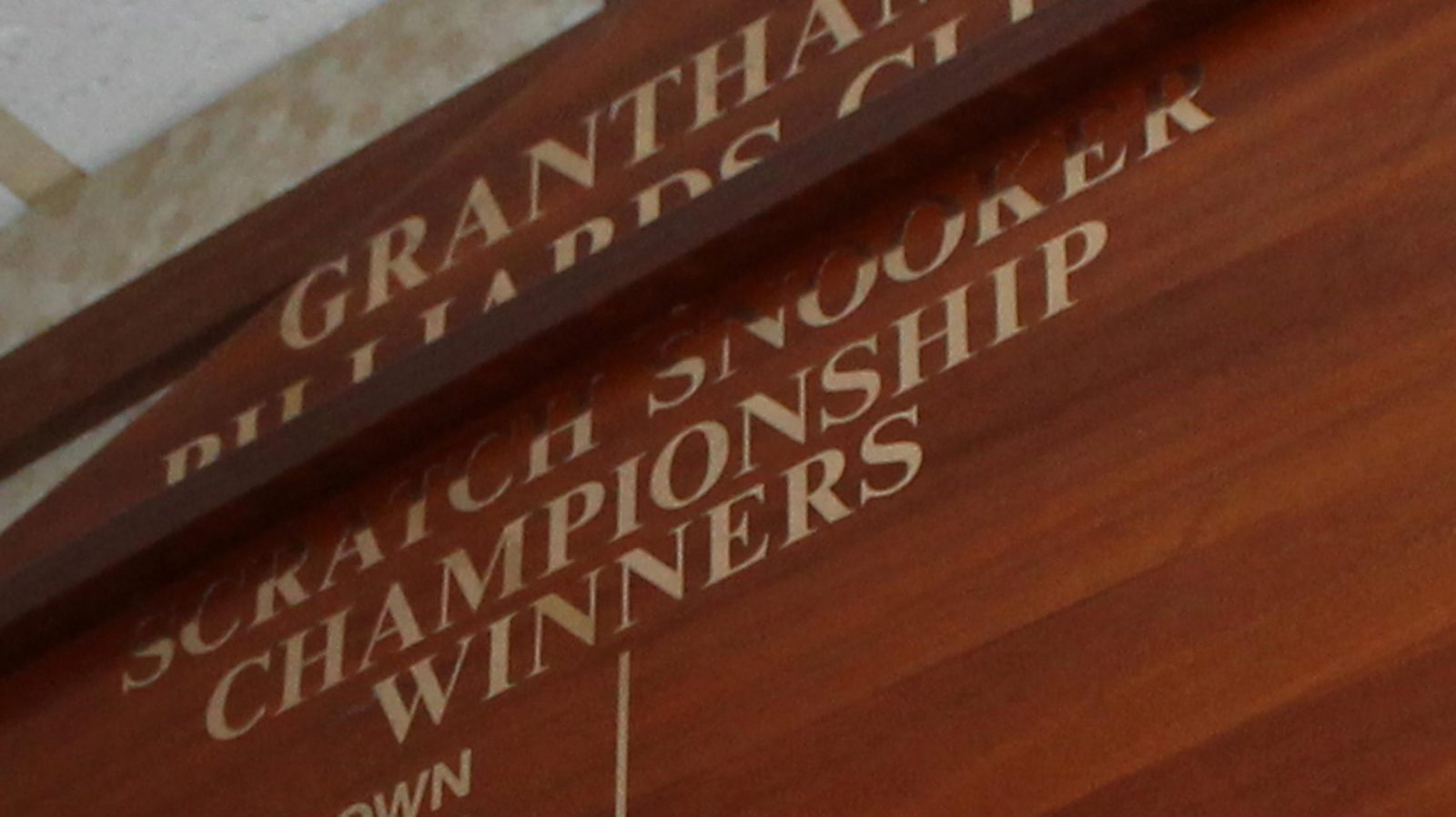 Scratch Snooker Championship Winners